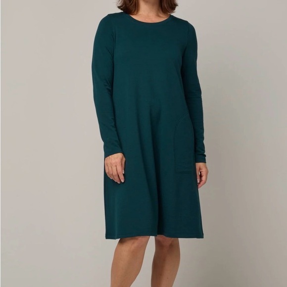 Wool& Dresses & Skirts - Wool& Eliza Swing Dress Merino Wool Blend Elegant Long Sleeve Dress